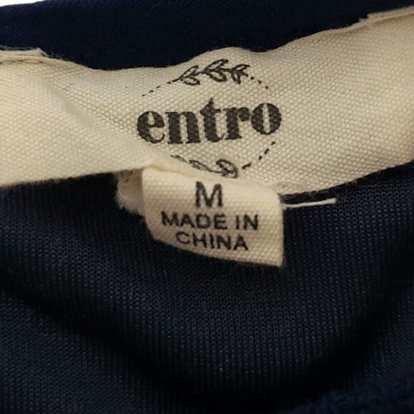 Entro Women's SZ M Velvet Crochet Lace Shift Mini Dress Sapphire Blue Sleeveless - Picture 8 of 10